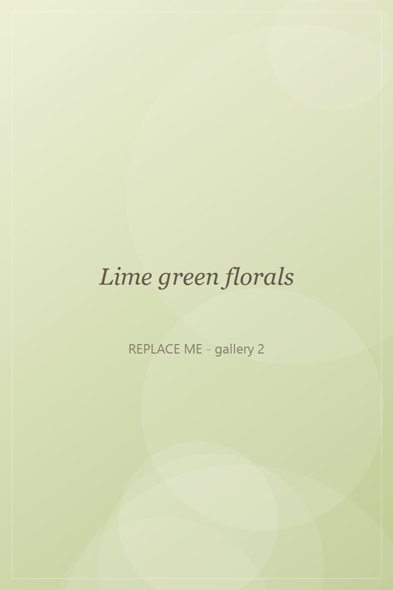 Lime green hand-painted floral nail art on short nails