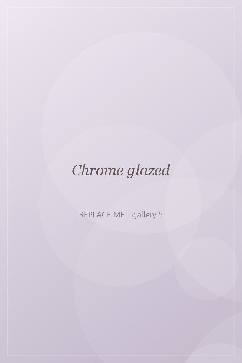 Glazed chrome pearl finish on ballerina shaped nails