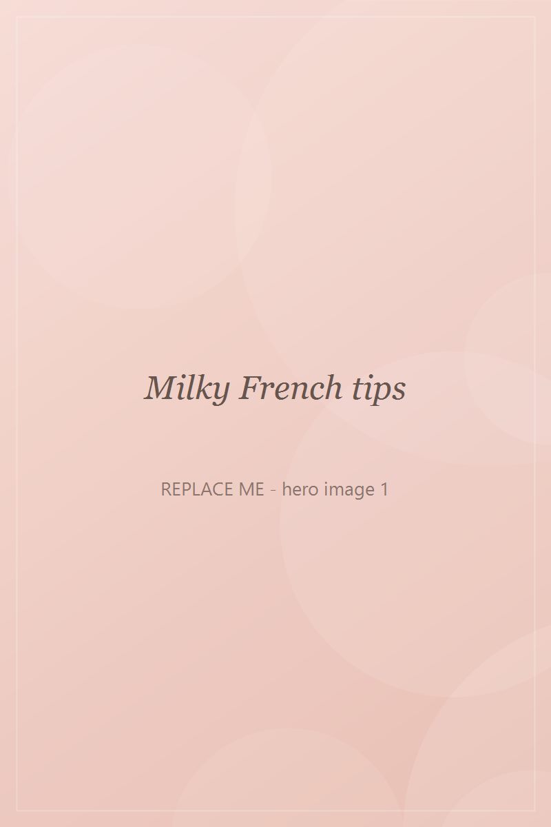 Milky pink French tip nails on an almond shape